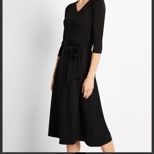 Of Mercer Sutton Wrap Dress in Black